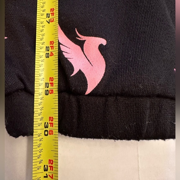Illenium Sweatpants Joggers Size XL Black Pink Logos Drawstring Cotton 30 Inseam - Picture 9 of 9